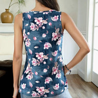 Lässiges Tanktop Mit Blumendruck