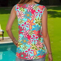 Tank-Top Mit Buntem Blumendruck