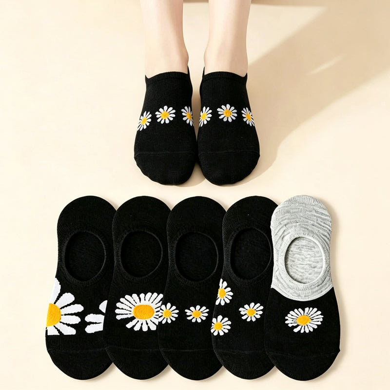 Lässige Socken Mit Chrysanthemenmuster