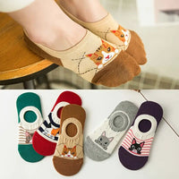 Lässige Socken Mit Katzenmuster