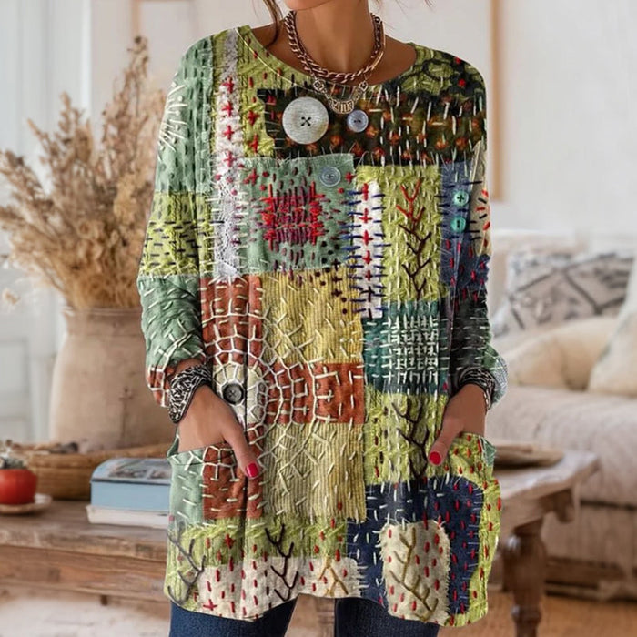 Vintage Lässige Bluse