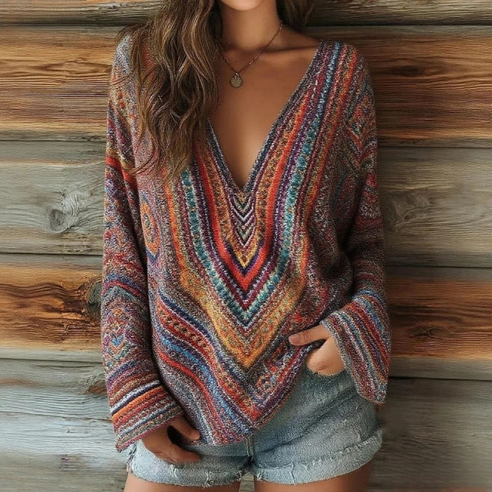 Bunte Vintage Bluse