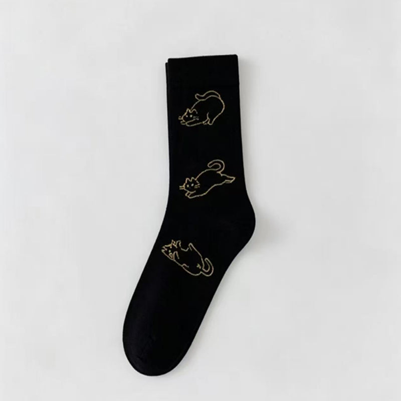 Lässige Socken Mit Katzenmotiv