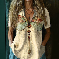 Vintage Lässige Bluse
