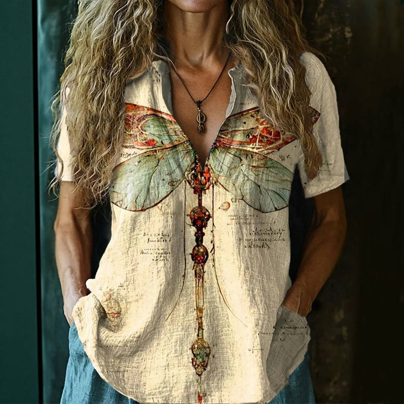 Vintage Lässige Bluse