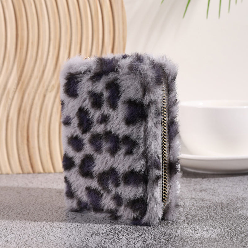 Vintage Münzgeldbörse Mit Leopardenmuster