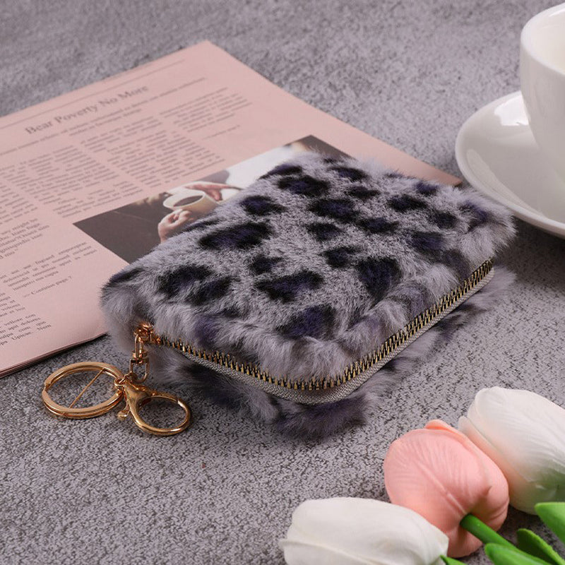 Vintage Münzgeldbörse Mit Leopardenmuster