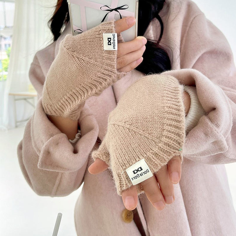 Einfarbige Warme Handschuhe