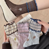Lässige Socken Mit Blumenmuster