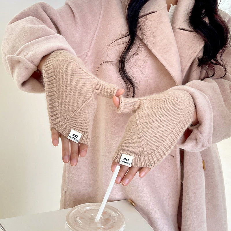 Einfarbige Warme Handschuhe