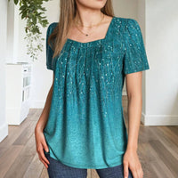 Vintage-Bluse Mit Farbverlauf
