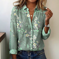 Lässige Bluse Mit Blumenmuster