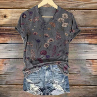 Vintage T-Shirt Mit Blumendruck
