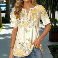 Elegante Bluse Mit Blumendruck