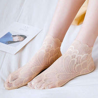 Atmungsaktive Spitzensocken