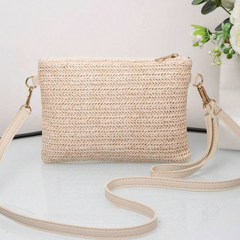 Lässige Strohtasche