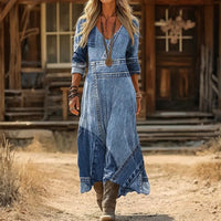 【Lange Ärmel】Lässiges Vintage-Kleid