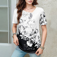 Vintage T-Shirt Mit Blumendruck