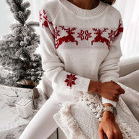 Lässiger Weihnachtlicher Strickpullover