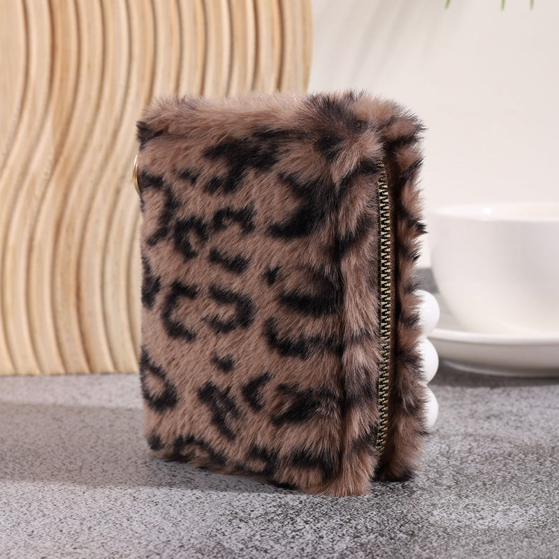 Vintage Münzgeldbörse Mit Leopardenmuster
