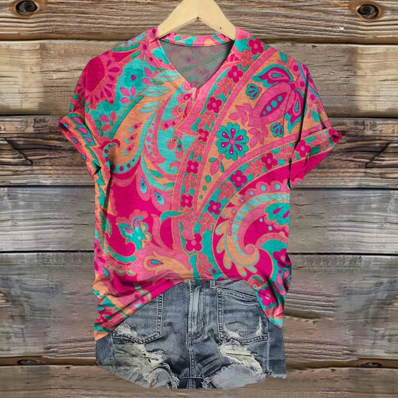 Vintage T-Shirt Mit Blumendruck
