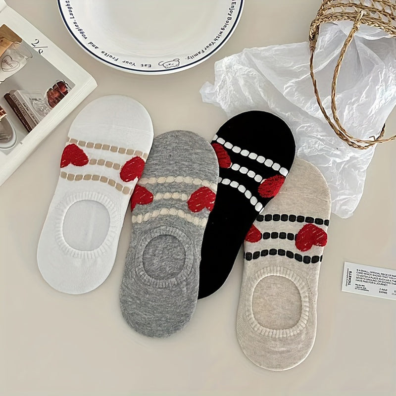 Lässige Socken Mit Herzmuster