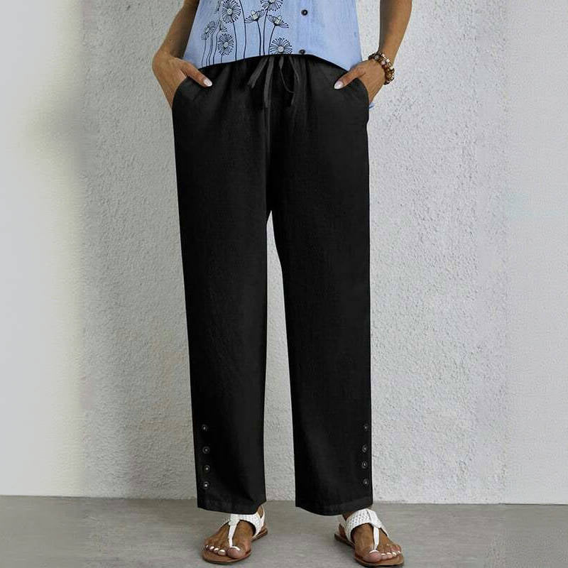 【Baumwolle Und Leinen】Bequeme Freizeithose