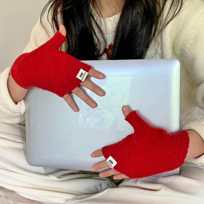 Einfarbige Warme Handschuhe