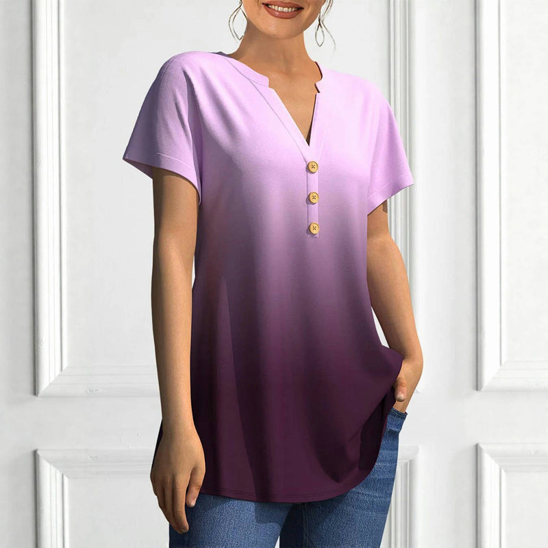 Lässiges Bluse Mit Farbverlauf