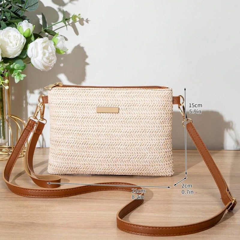 Lässige Strohtasche
