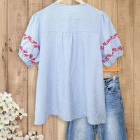 Vintage-Bluse Mit Blumenmuster