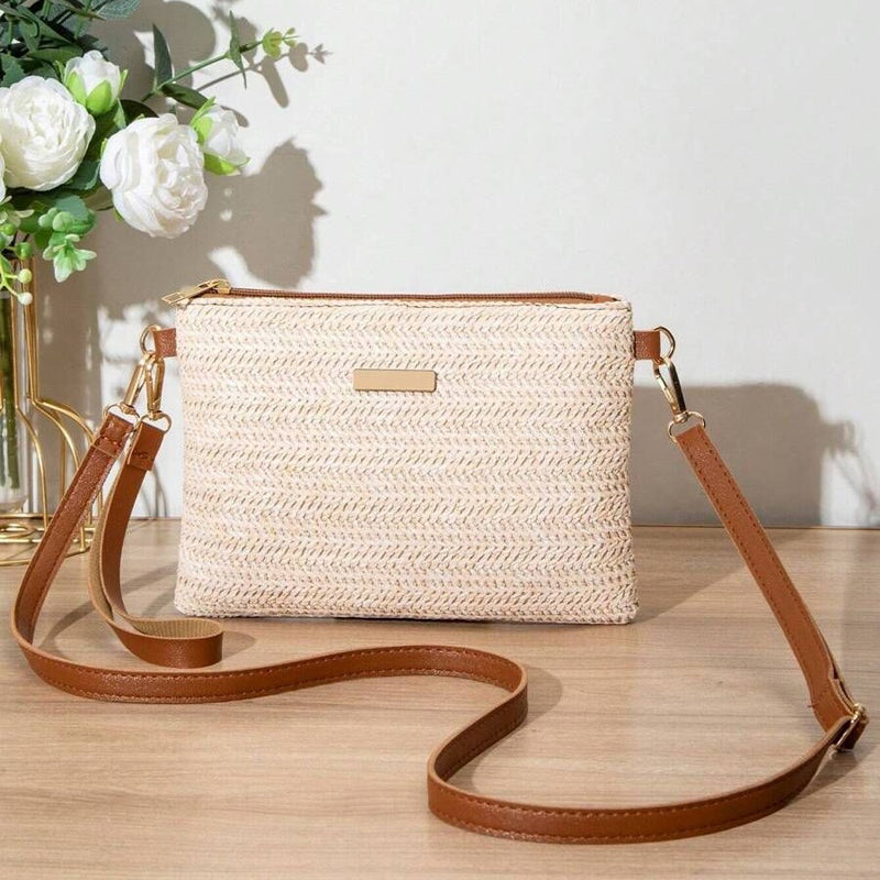 Lässige Strohtasche