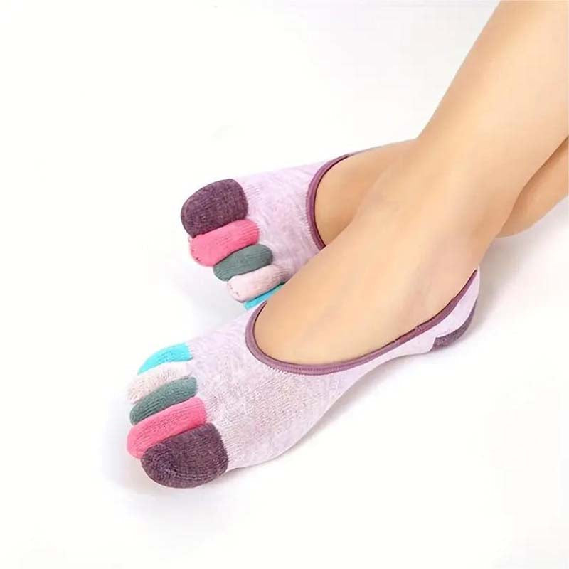 Bunte 5-Finger-Freizeitsocken