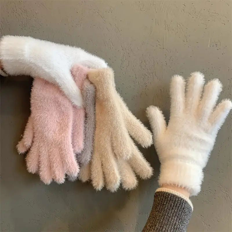 Einfarbige Warme Handschuhe