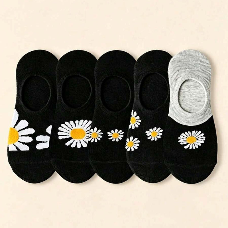 Lässige Socken Mit Chrysanthemenmuster