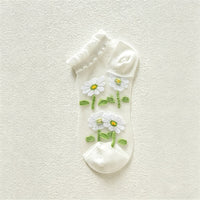 Atmungsaktive Socken Mit Blumenmuster