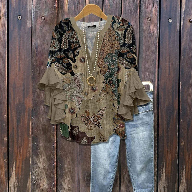 Vintage Lässige Bluse