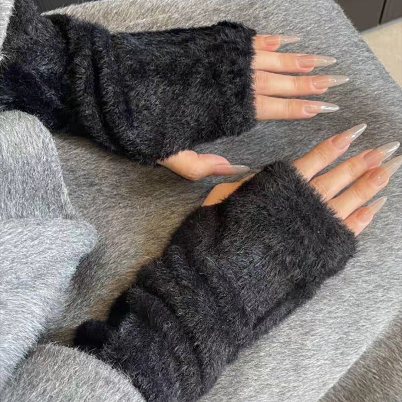 Einfarbige Warme Handschuhe