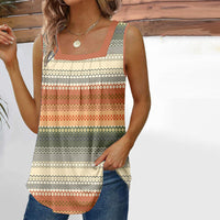 Vintage-Tanktop Mit Geometrischem Print