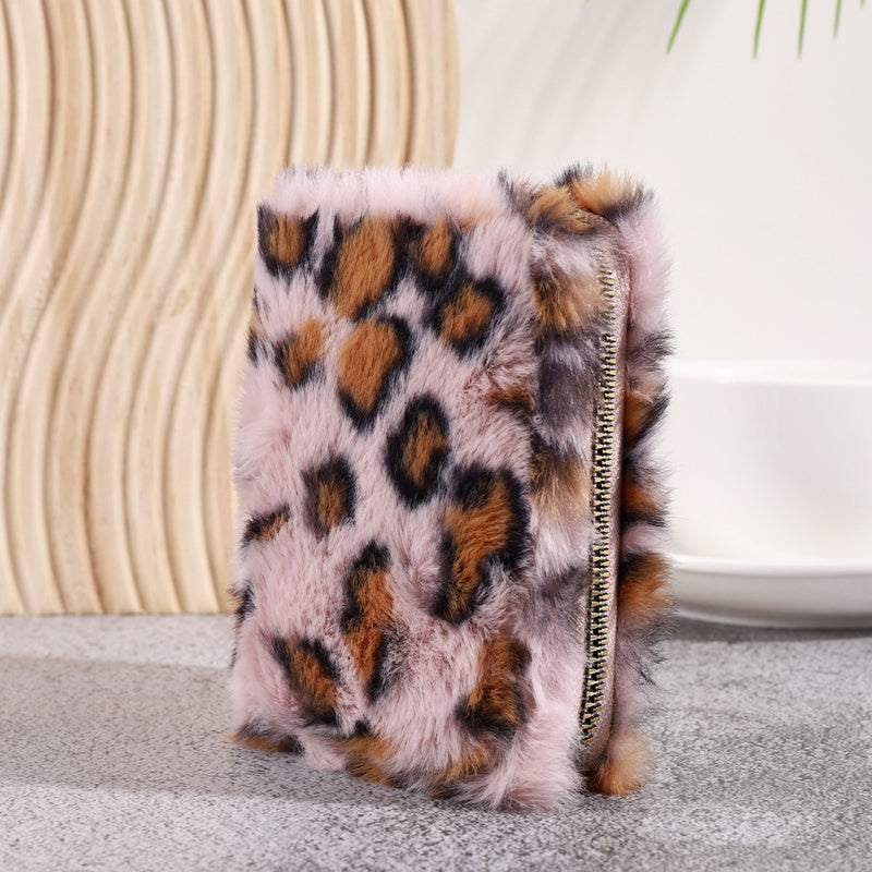Vintage Münzgeldbörse Mit Leopardenmuster