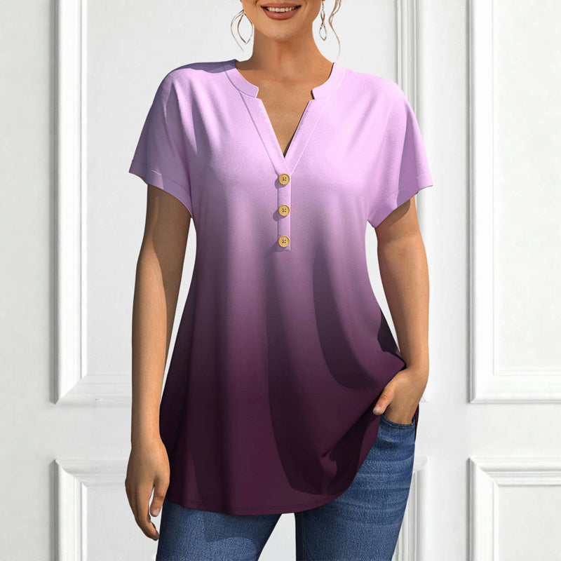Lässiges Bluse Mit Farbverlauf