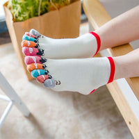 Cartoon-Socken Mit 5 Fingern