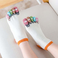 Cartoon-Socken Mit 5 Fingern