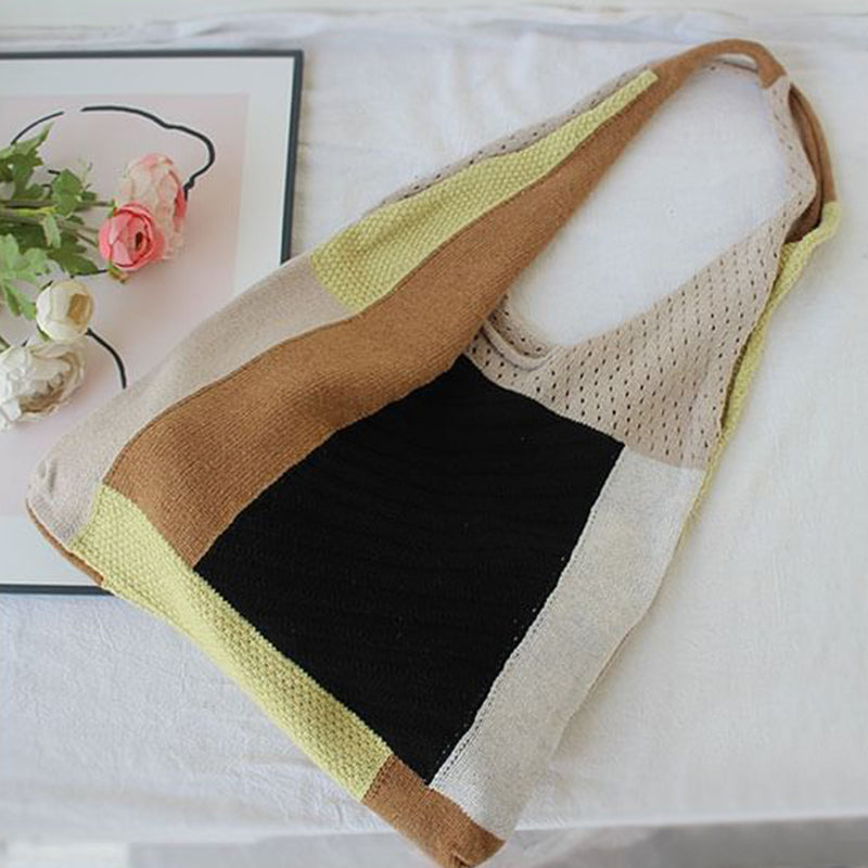 Vintage Patchwork-Stricktasche