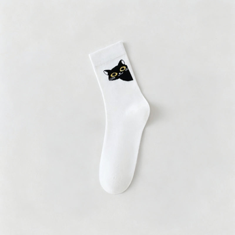 Lässige Socken Mit Katzenmotiv