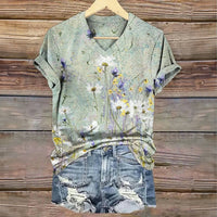 Vintage T-Shirt Mit Blumendruck