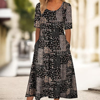 Vintage-Kleid Mit Blumenmuster