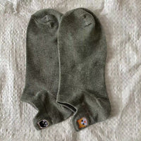 Lässige Socken Mit Katzenstickerei
