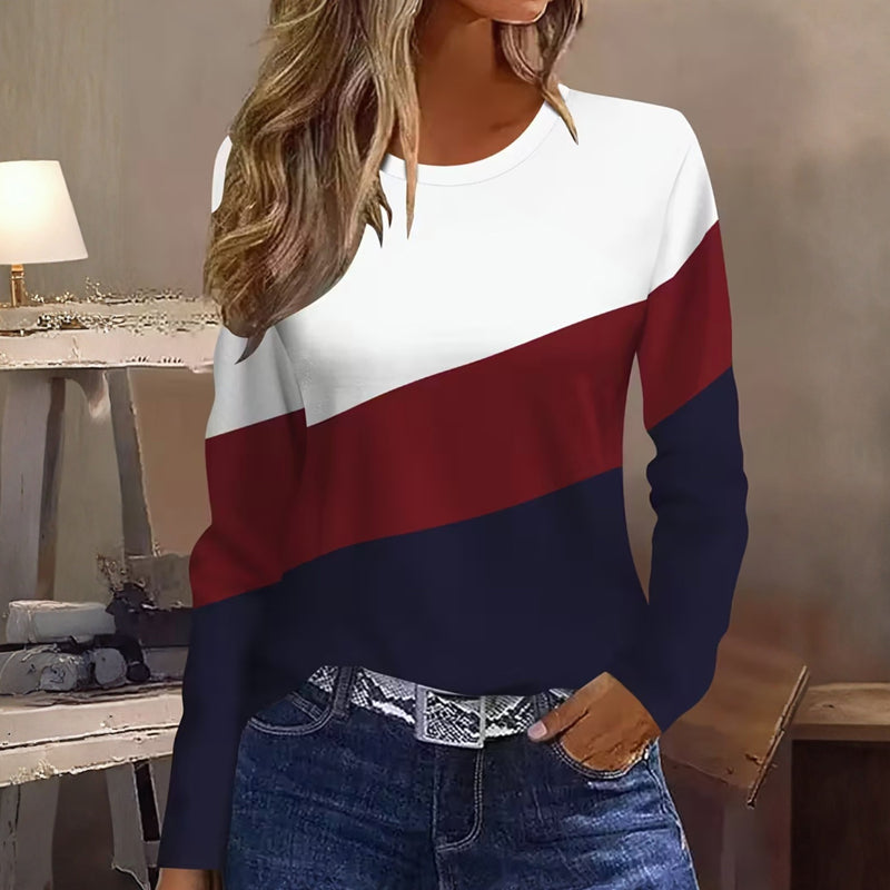 Vintage-T-Shirt Mit Farbblock