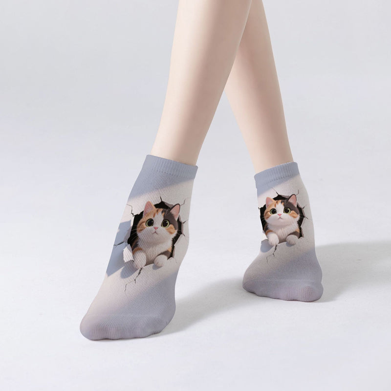 Lässige Socken Mit Animalprint